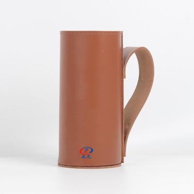 China Viable genuine leather beer holster, classic beer holster leather bottle holders for sale