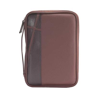 China Factory OEM/ODM Brown Color Leather Bible Cover Case Bible Bags For Men for sale