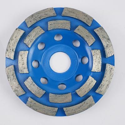 China Marble granite sintered double row diamond cup wheels and grinding heads, wholesale diamond grinding wheel for sale