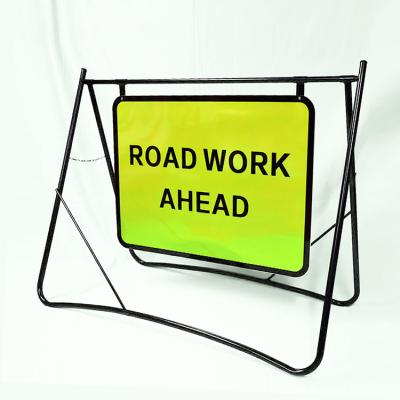 China Construction Works Zone Hot Sale Folding Sign Foldable Road Closed Sign For Road Race Construction Zone Signage Price Ahead With Sign Support Frame for sale