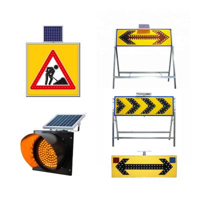 China Portable Solar Powered Building Ahead Area Traffic Control LED Road Running Construction Site Sign Light Activity Area Arrow Direction Guide Sign Frame Holder for sale