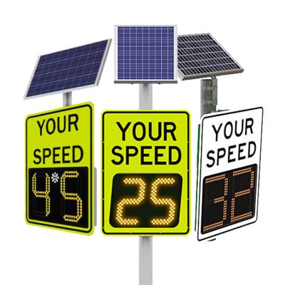 China Rural custom hot sale good quality road speed radar sign solar powered Urben road radar speed limit sign solar powered led display factory price for sale for sale