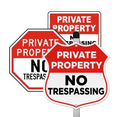 China Custom CCTV Sign School Property Security Check Home Sign No Supervision Trespassing Signs Restricted ADT Fixed Area Signage for sale