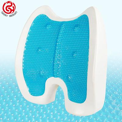 China 2022 Low OEM Sustainable Own LOGO Amazon Memory Foam Blue Honeycomb Office Chair Gel Cushion For Long Sitting Cushion for sale