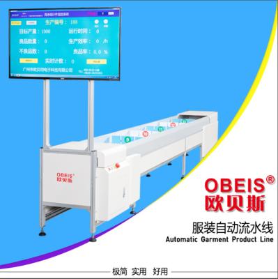 China PC+Aluminium+stainless steel machinery 220V 380V textile clothing automatic garment production line OBEIS with 43