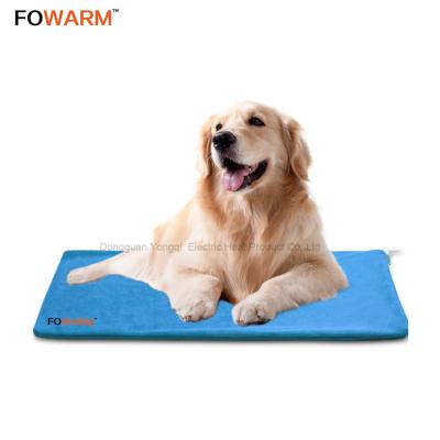 China Waterproof PVC Pets Heating Pad With Chew Rope Heavy Duty Soft Take Off Cover Overheat Protection for sale