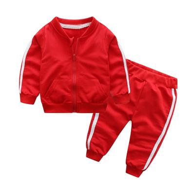 China Sports wear Boys girls spring and autumn leisure sportswear fashion coat trousers two sets of children a piece for sale