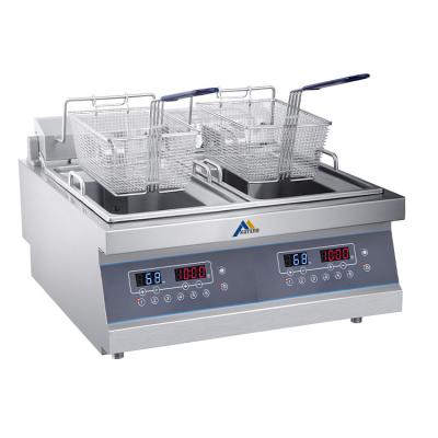 China Commercial Kitchen Lectric-Electric Fryer Commercial Double Tank Fryer for sale