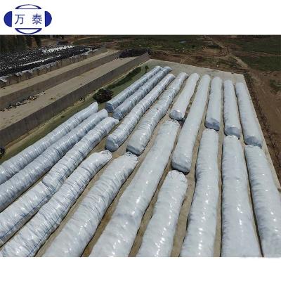 China White And Black Silage Film Durable Liner Cover For Forage, Grains for sale