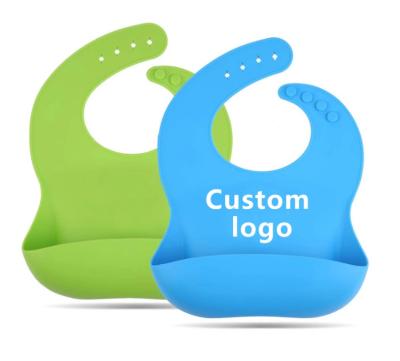 China Washable Custom Logo Bpa Free Food Grade Kids Feeding Kids Waterproof Baby Silicone Bib Set Baby Care Kit for sale