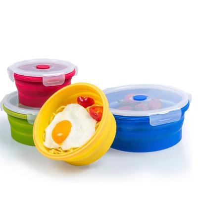 China Low Price Various Features 3 Compartment Silicone Food Container Viable for sale