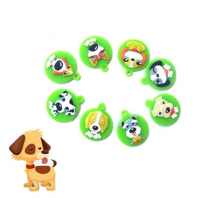 China Personalized 2021 New Pet Supplies Personalized Collar Custom Dog Pet Silicone Anti-Lost ID Tags for sale