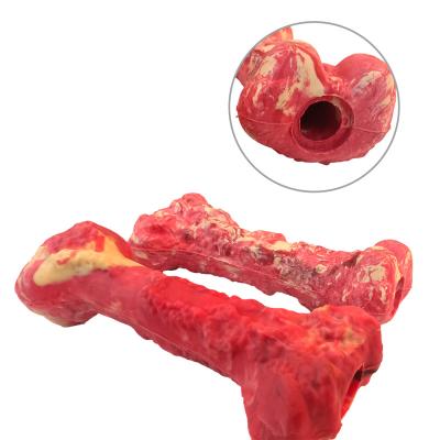 China Durable Dogs Pet Products Success Silicone Dog Toys Chew Bone For Dogs Depuy Bone for sale