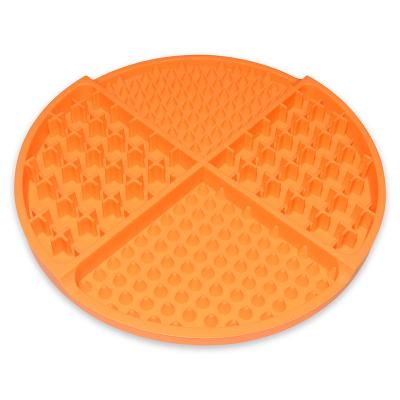 China New Benhaida Flexible Silicone Stocked Slow Feeding Dog Lick Dish Dishwasher Safe Non-Stick Dog Training Mat for sale