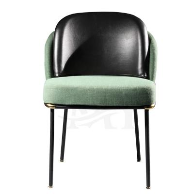 China Modular American Modern Hotel Furniture French Style Upholstered Fabric Tufted Back Vintage Dining Room Restaurant Chair for sale