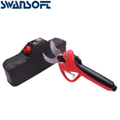 China Anti-slip handle 40mm led rope battery operated pruning electric powered tree prunner cutting scissors pruner shears for sale