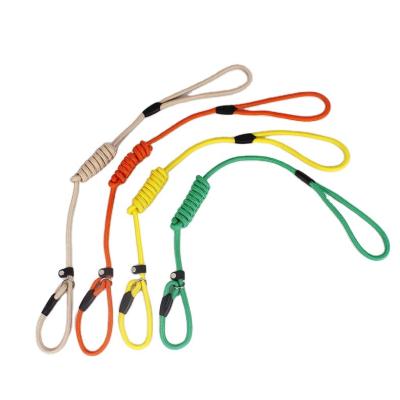 China New Stocked Wholesale Non Pull Heavy Duty Braided Waterproof Dog Traction Rope Braided Climbing Rope Lead Slip Lead Nylon Dog Leash for sale