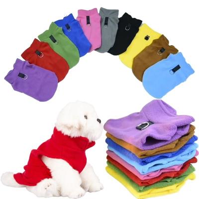 China Stocked 2022 Fashion Wholesale Autumn Winter Fleece Dog Sweater Coat Warm Clothing Cloth Clothes For Outdoor for sale