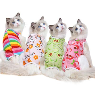 China Stored Dog Indoor Surgery Injury Pet Surgical Abdominal Recovery Clothes Pajamas Suit For Cats After Sterilization for sale