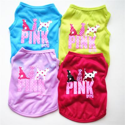 China Stocked Wholesale Doggie Teams Pet Clothing Designer Summer Thin Shirt Pet Dog Clothes for sale