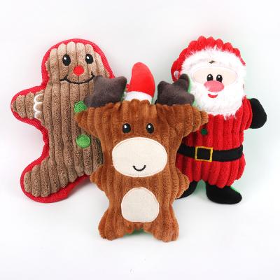 China Wholesale Stocked New Design Santa Claus Chew Squeaker Pet Toys Christmas Dog Toys For Dogs for sale