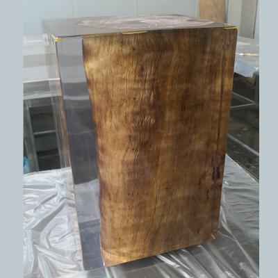 China Eco-Freindly Clear Crystal Epoxy Crystal Coffee Table Side Table Luxury Wood Table Bed Trunk Tree Trunk Ideas Chair Resin Decorations for sale