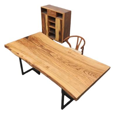 China Other Ash Slab Table Desk Solid Wood Reception for sale