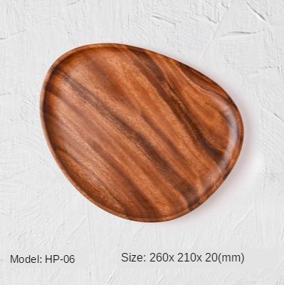 China Factory supply wooden dishes irregular shape fruit tea heart-shape minimalist creative wooden tray acacia for sale