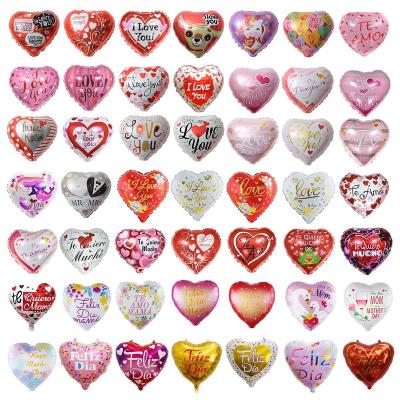 China Wedding balloon factory wholesale 18 inch Te Amo heart shape Valentine's Day wedding decoration foil balloon I love you for sale