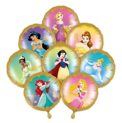 China Toy In Stock Factory Wholesale Promotional 18inch Princess Helium Foil Balloon For Party Birthday Gift Decoration for sale