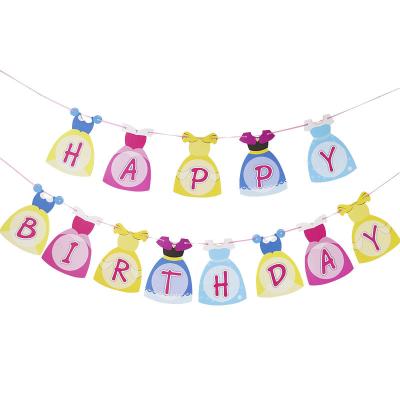 China Eco-Friendly Materials Wholesale Happy Birthday Banner Party Baby Shower Birthday Party Decorations Photo Booth Happy Birthday Bunting Garland Flags for sale