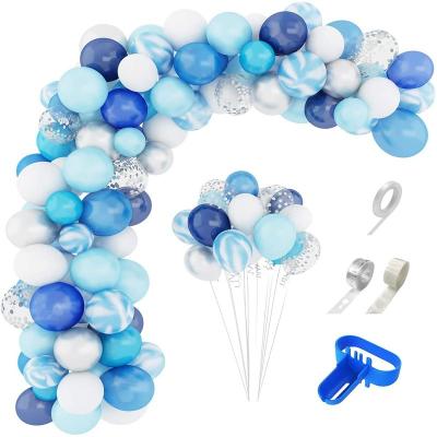 China Announcing Blue Balloon Garland Toy BLN Kit Romantic 134 Pcs / Valentines Day Balloon Arch Set for sale