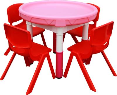 China 2021 New Design Modern Round Table Kids Sand Table With Adjustable Height for sale