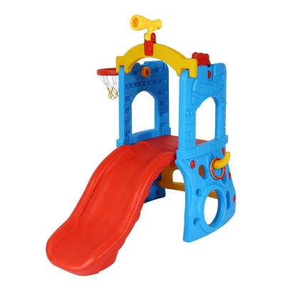 China Indoor/Outdoor/Garden/Home Kids Slide Playground Slides Plastic Kids With Basketball Hoop Ring Home Indoor Garden Patio Swing Chair Fun for sale