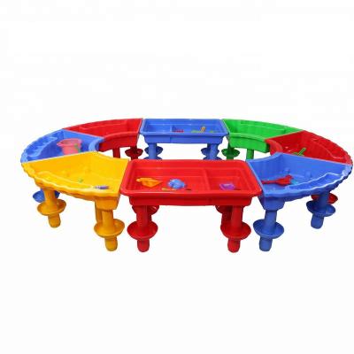 China Student Used Kindergarten Furniture Safety Plastic Popular Used Colorful Play Water Sand Table for sale