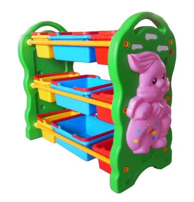 China Modern Kids Organizer Box Holder Storage Toy Plastic Kids Cabinets Stretch Toy Shelf Kindergarten Furniture For Toy Kids Cabinets for sale