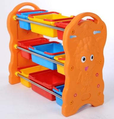 China Modern Toys Organizer Toys Holder Storage Box Plastic Children Book Shelves Kindergarten Furniture For Home for sale