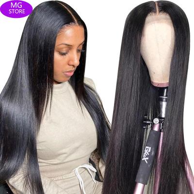 China Straight 150% Density Hd 13*4 Lace Front Human Hair Lace Front Wig Black Women Straight Remy Wig For for sale