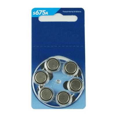 China Zric A675 Air Hearing Aid Battery For BTE Hearing Amplifier for sale