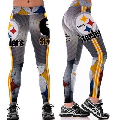 China 2022 Antibacterial New Latest Wholesale Cheap NFL High Waisted Printed Yoga Gaiters Pants For Women for sale