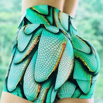 China Private Label Breathable Sports Wear Gym Sports Tummy Control Printing Women Workout Yoga Fitness High Waist Retraining Underpants for sale