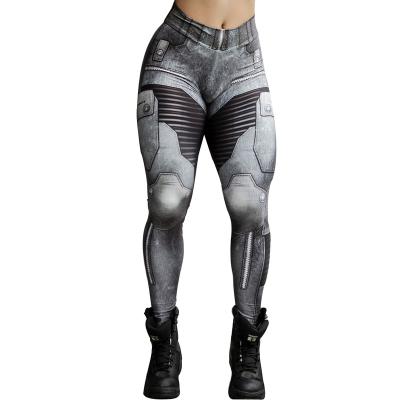 China New Yoga Fitness Antibacterial Printing Pants Stretch Tight Women Running Design Your Own Women Sports Bra And Gaiters Gaiters for sale