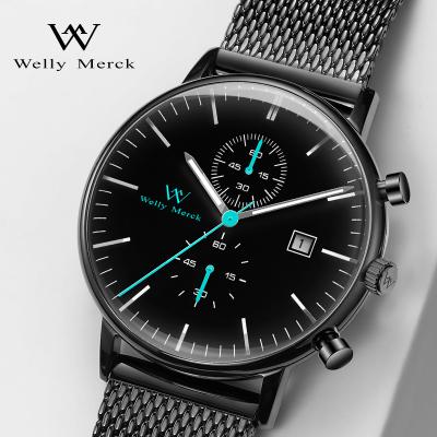 China 2021 Alarm Factory Price Men's Watches Stainless Steel Simple Casual Thin Quartz Watches For Men for sale