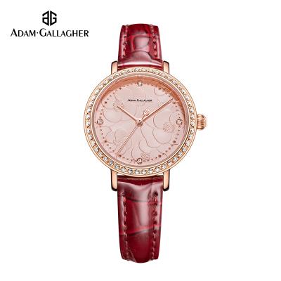 China 2021 Alarm Woman Watches Good Quality Luxury Women Ladies Leather Wrist Watches for sale