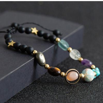 China FASHIONABLE Beaded Gemstone Bracelets Gold Plated Chain Bracelet for sale