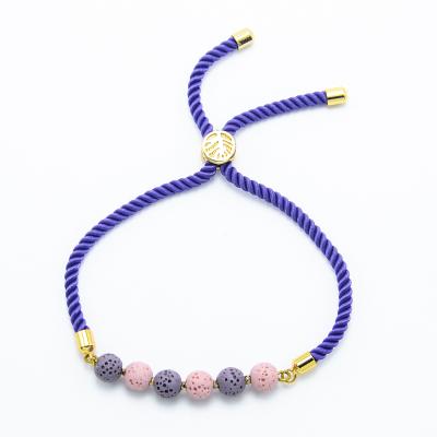 China Hot Selling FASHIONABLE Lava Bracelet Bead Bracelet Adjustable Bracelet For Women for sale