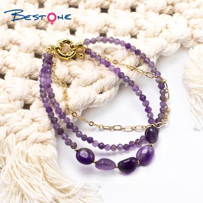 China FASHIONABLE Wholesale Bestone Bracelet Natural Gemstone Lazulite Chains Women Shapes Beads Bracelet for sale