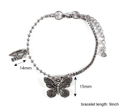 China High Quality FASHIONABLE 304 Stainless Steel HipHop Chain Charms Bangle Bracelets for sale