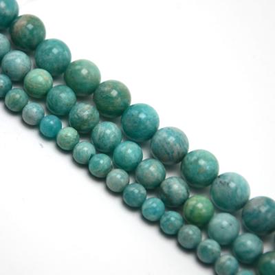 China Size Quality Amazonite Round Stone Beads For DIY Jewelry Making for sale