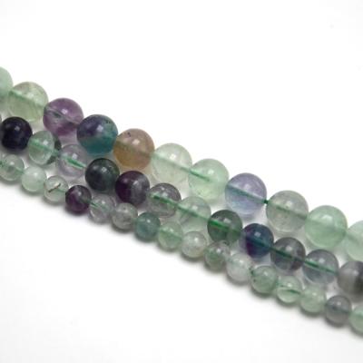 China Stone Fluorite Round Beads For DIY Jewelry Making for sale